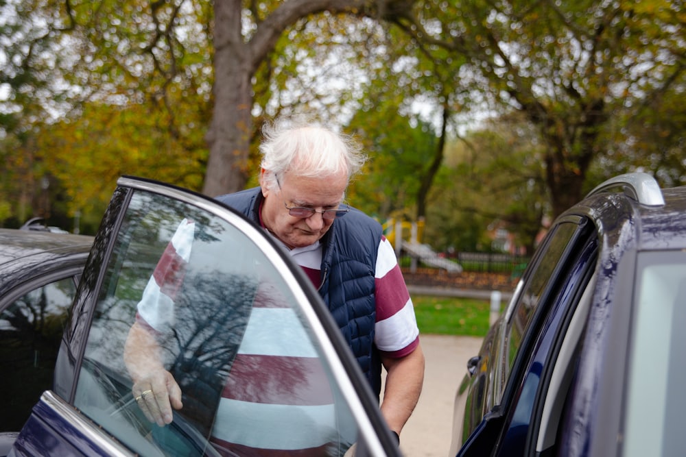 Client boarding a vehicle for a scheduled ride
